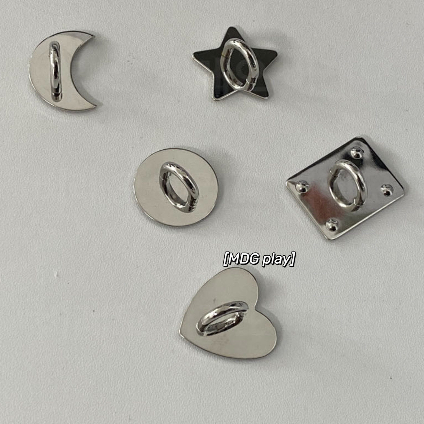 爱心粘钩金属吊坠挂件手机壳