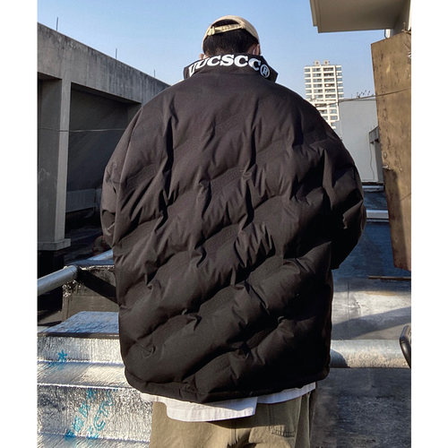 高街宽松白鸭绒羽绒服男