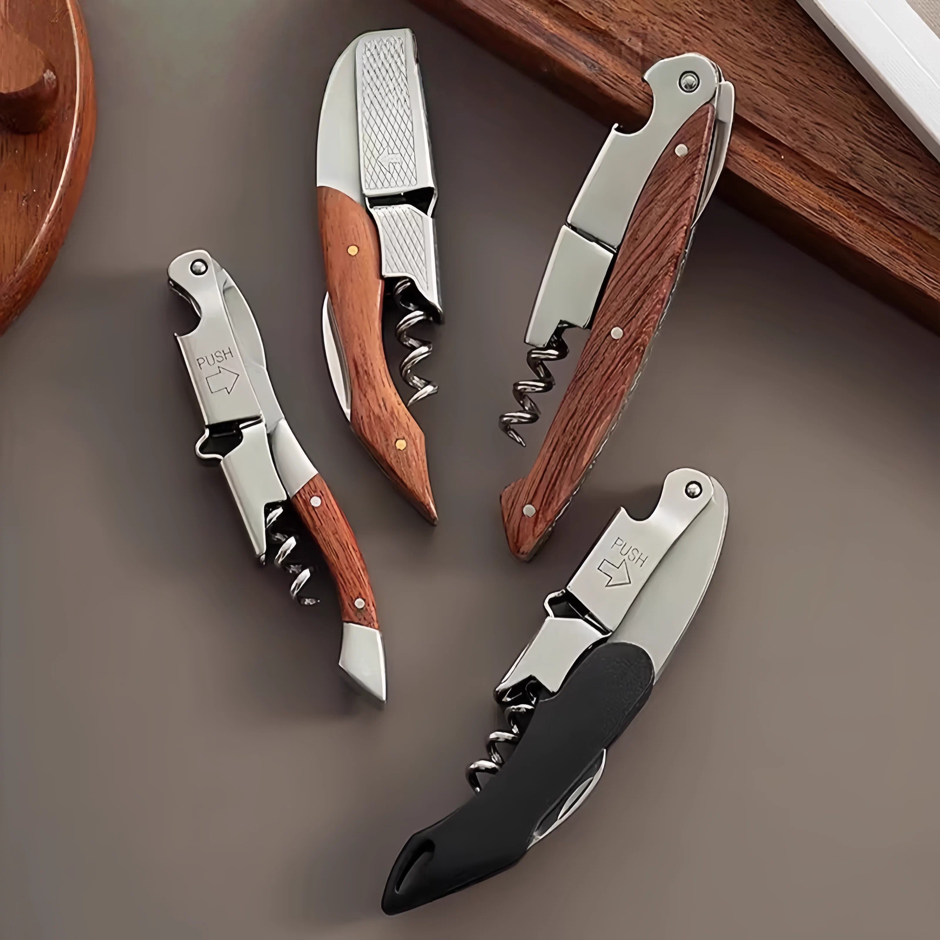 德国红酒开瓶器不锈钢家用器海马刀开酒器启瓶器功能葡萄酒起瓶器