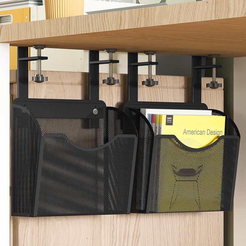 宿舍桌下置物架书桌边书架收纳神器桌底架子整理书籍挂篮空间利用