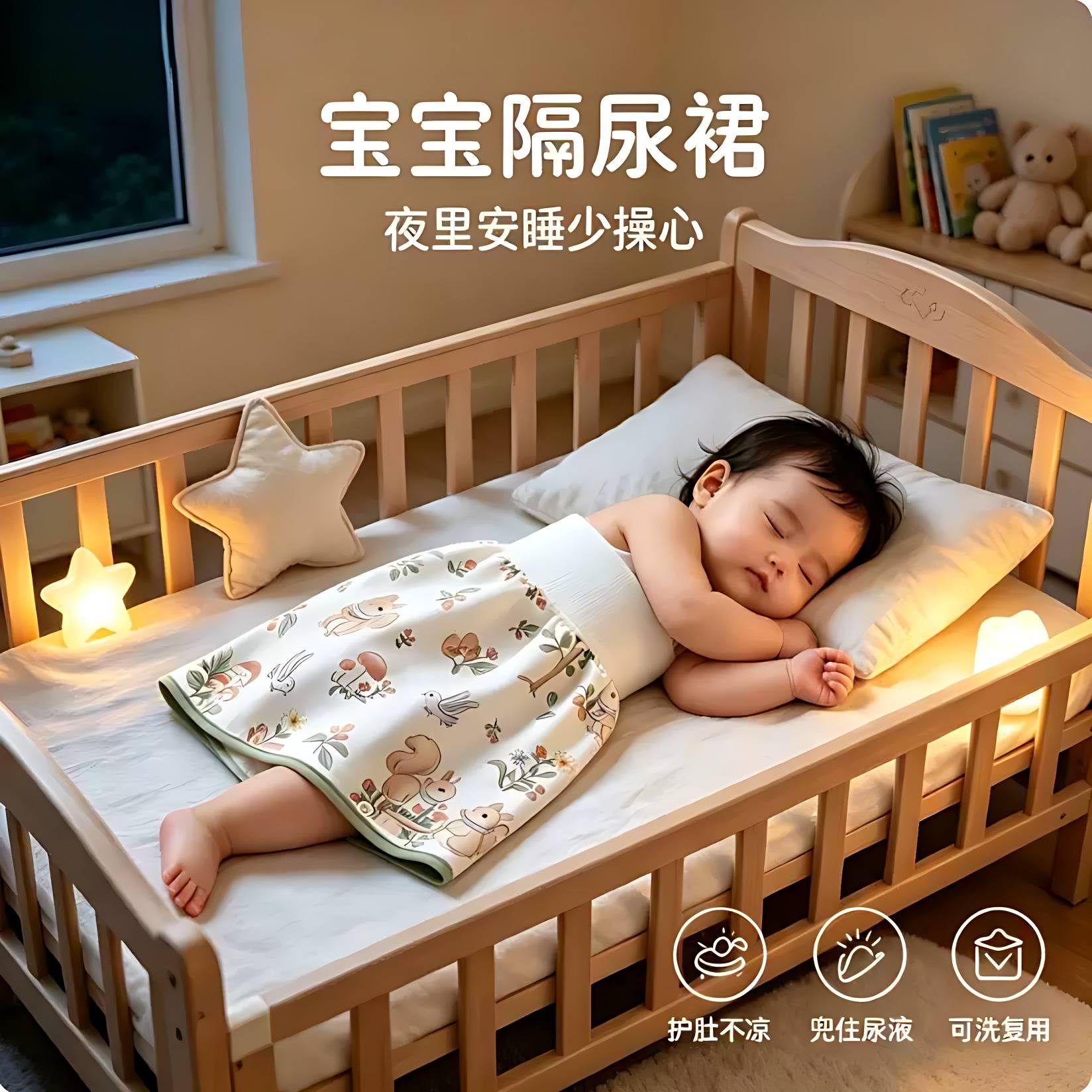 儿童隔尿裤男女宝宝隔尿裙可水洗戒尿不湿训练裤睡觉尿床神器
