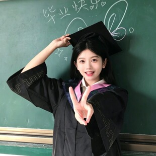 学士服灰领毕业礼服硕士博士服文理科导师校长服大学生班级拍照班