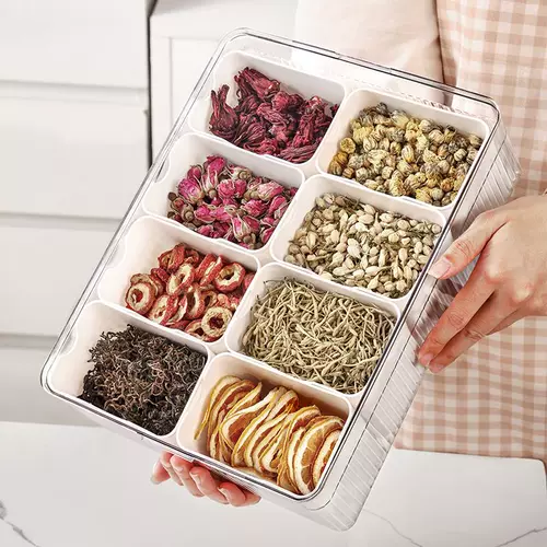 Ящик для хранения лекарственного материала - это прозрачное разделение здоровья и выживаемость приправы травяных листьев.