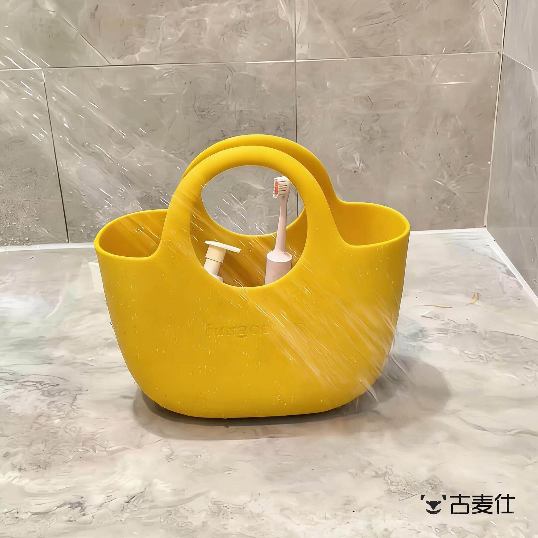 洗漱收纳包浴筐手提篮洗澡收纳篮菜篮子包防水包高颜值2026新款