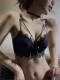 黑色性感无钢圈内衣女小胸聚拢显大收副乳防下垂蕾丝文胸罩套装 女