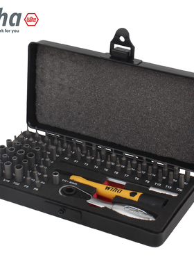 德国wiha威汉65件精密螺丝刀套装进口多功能防静电小号起子39971