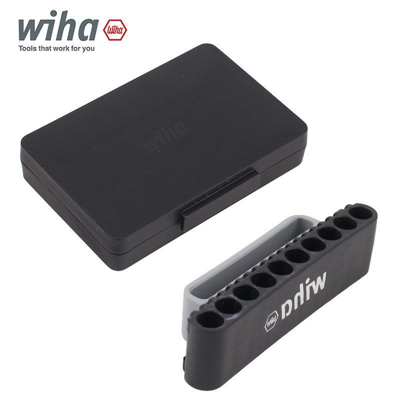wiha威汉批头收纳盒空盒子50MM批头塑料盒10槽位批头收纳条架子
