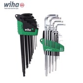 德国wiha威汉梅花内六角扳手套装 进口加长发黑366BE球头带孔星型