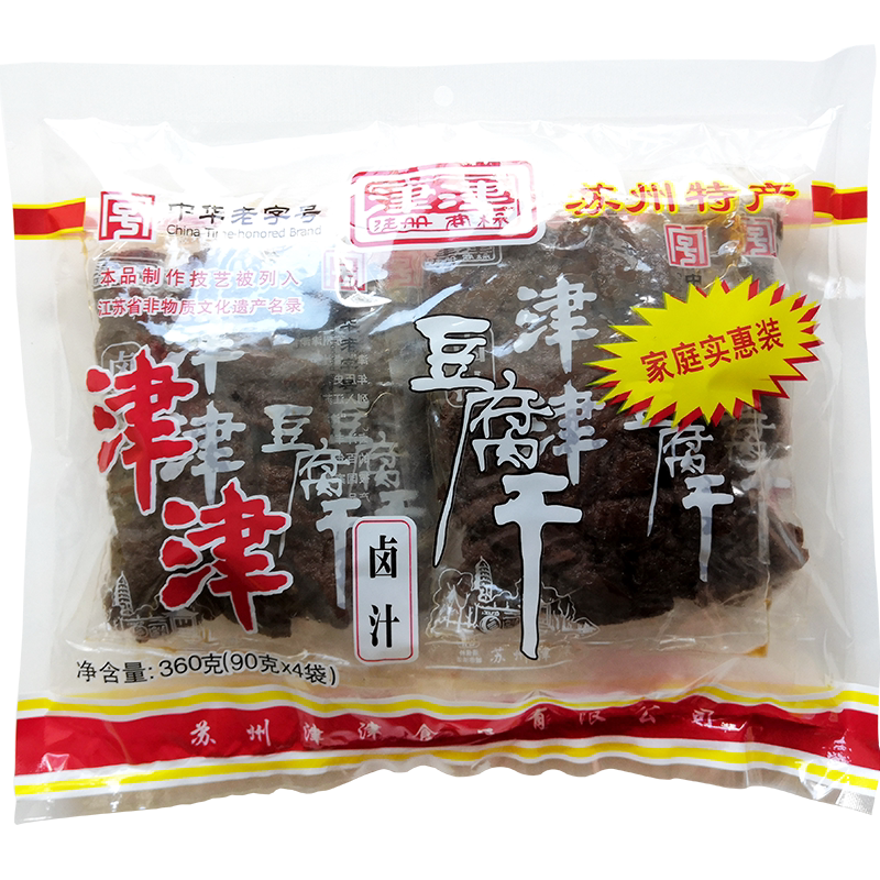津津360g卤汁豆腐干家庭实惠装
