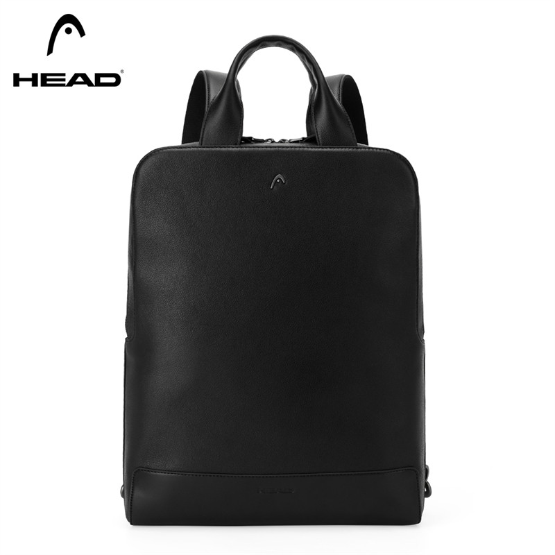 HEAD海德牛皮真双肩包大容量电脑包通勤旅行超薄背包2026新款