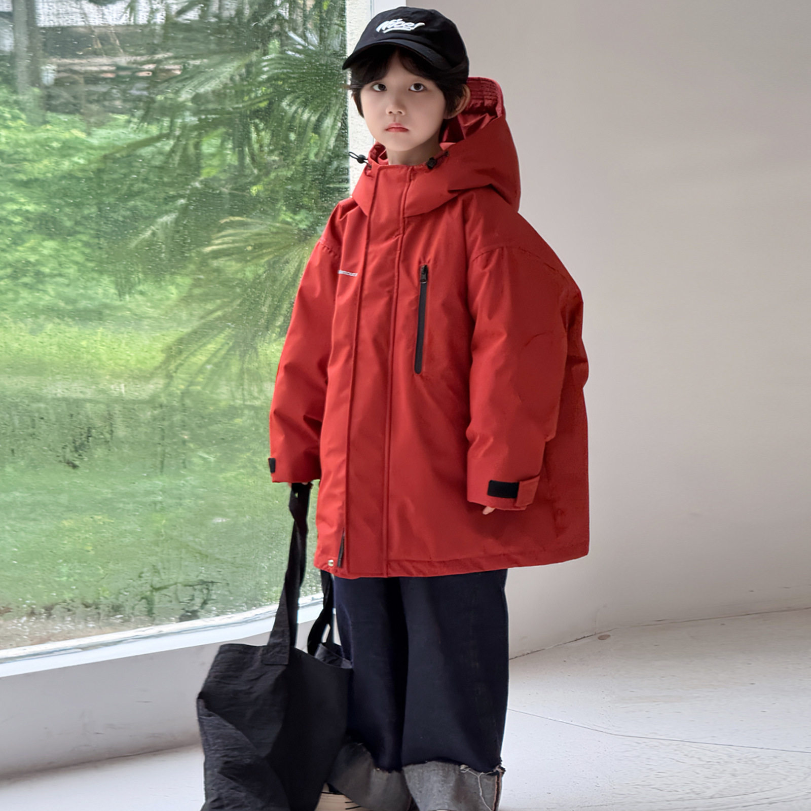 儿童工装羽绒服2025年新款韩版男童女童中大童加厚白鸭绒防水