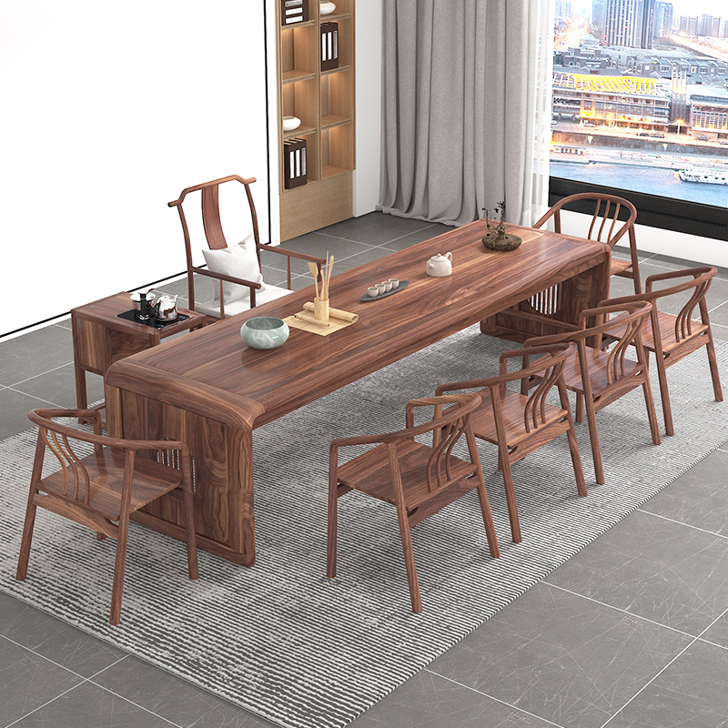 森木林泡茶桌北美黑胡桃木