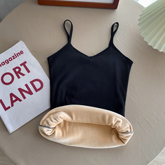 Real price autumn and winter bottoming with plush jacket, warm vest with bottom and slim fit inside the sling