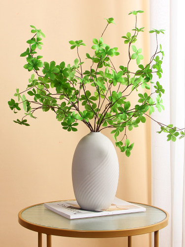 挂钟模拟绿色植物假植物斯堪的纳维亚风格客厅餐桌插花电视柜装饰