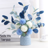 小清新干花陶瓷花瓶创意时尚 简约现代客厅餐桌电视柜花插花器摆件