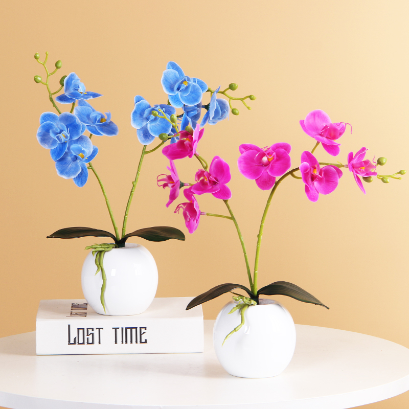 仿真花摆件仿真蝴蝶兰小盆栽假花客厅桌面玄关花卉绿植摆设装饰品