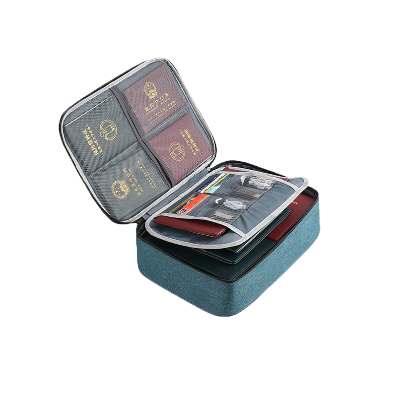 三益档案sanisy证件收纳包盒家用神器家庭证书房产户口本文件说明书卡包整理箱袋布料文件包家用公司用