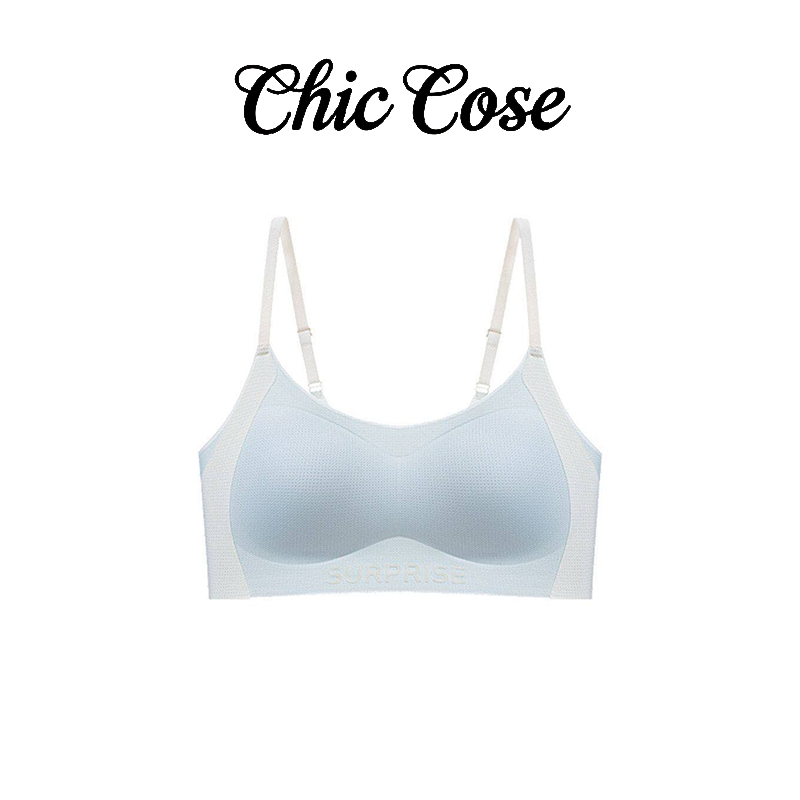 Chic Cose高中初中阶段防震运动少女无痕二发育期内衣运动背心