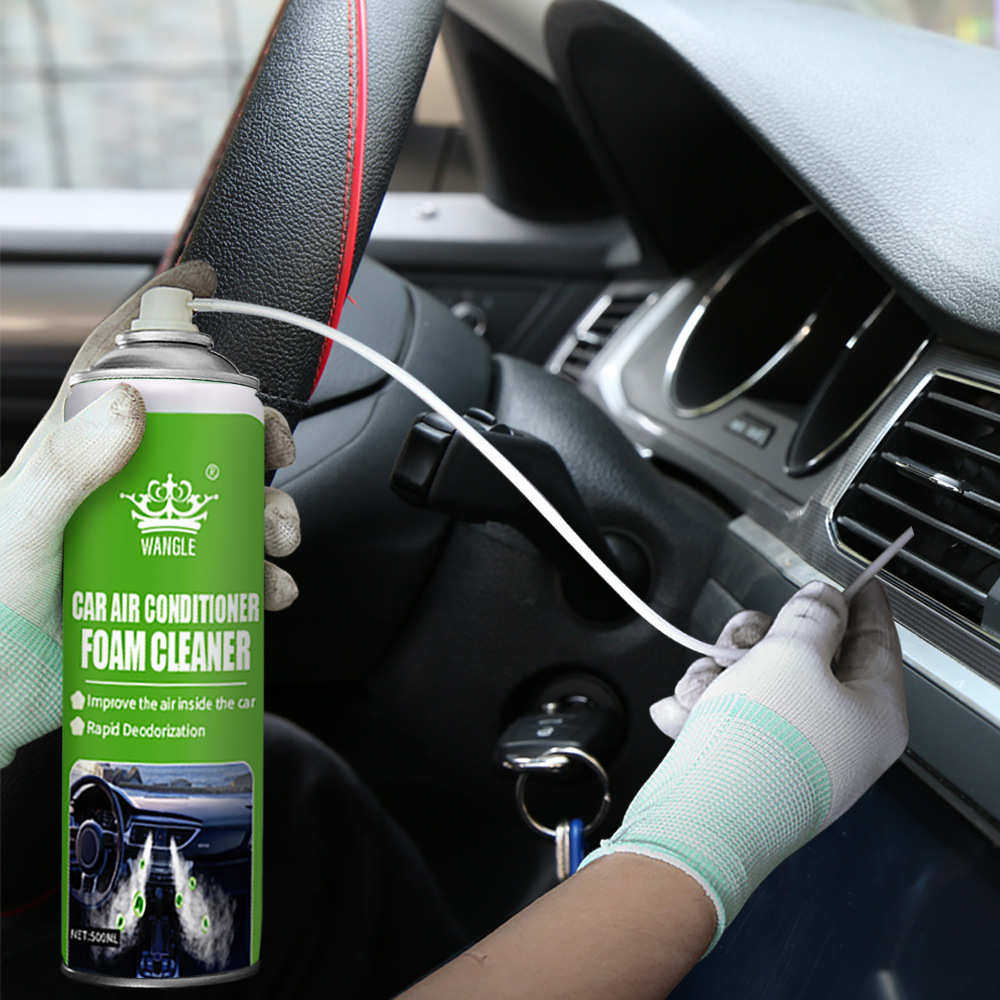 英文版汽车空调泡沫清洗剂免拆新剂空调管道洁去异味杀菌除臭套装