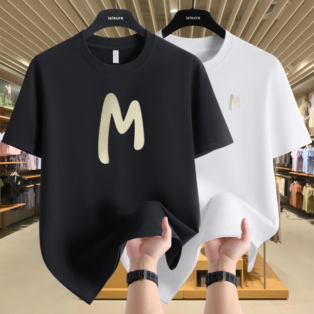 【奥莱专柜】300克重磅纯棉短袖T恤男夏季新款运动休闲上衣打底衫