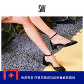 女 STRAP BRIA 优雅法式 夏季 凉鞋 PUMP 甜美包头方跟高跟鞋