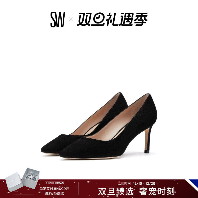 SW早春仙女风尖头细高跟鞋单鞋