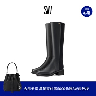 KNEE CITY HIGH BOOT 靴及膝靴骑士靴女 秋冬方跟时装 ALINA