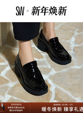 SW SUSSEX LOAFER 圆头学院风简约厚底JK制服鞋乐福鞋女小皮鞋
