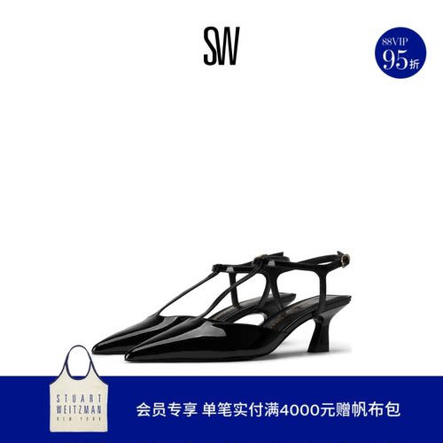 SW小猫跟T字带高跟鞋女鞋