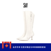 STUART MAVERICK BOOT 秋冬金属扣带细高跟及膝靴骑士靴