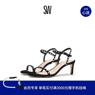 SHINE SANDAL 春夏一字带水晶细高跟凉鞋 夏季 女款 KASSIDY