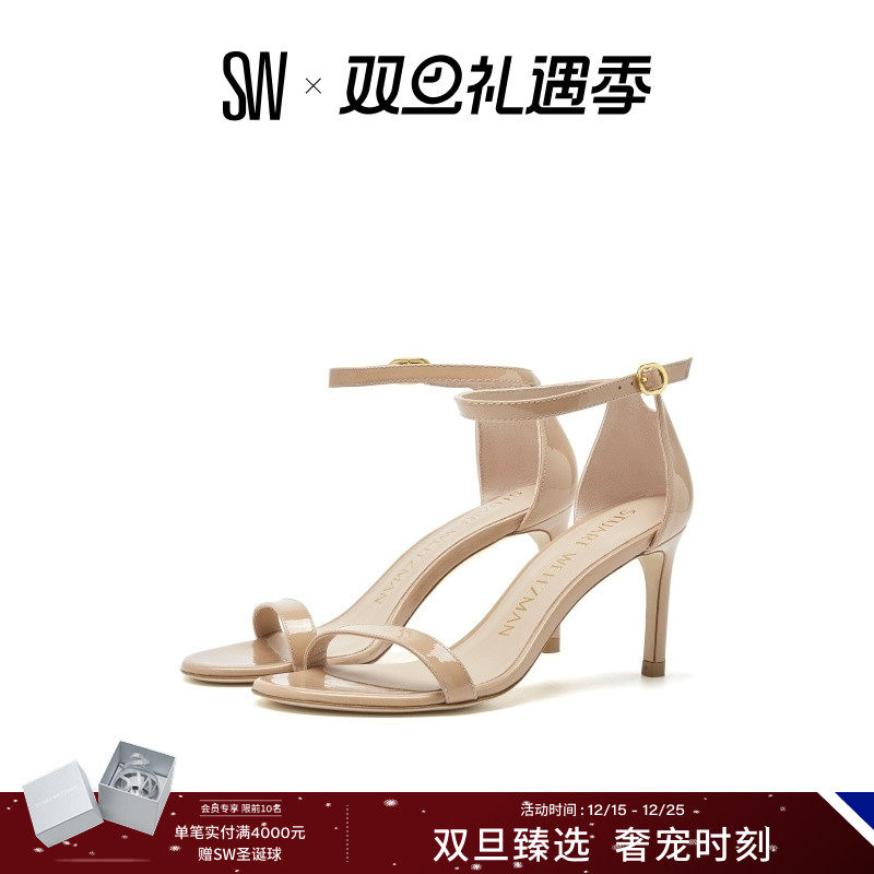 SW夏季经典仙女风一字带高跟凉鞋