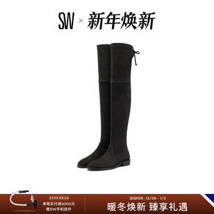 BOOT JOCEY 秋冬圆头低跟过膝靴系带瘦瘦靴长筒靴女 CITY