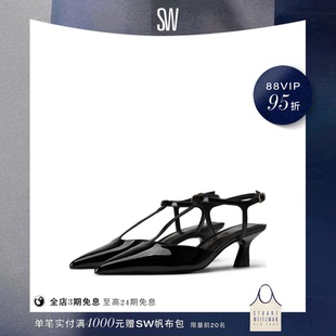 【限时礼遇】【夏季新品】SW VINNIE T-STRAP PUMP小猫跟高跟女鞋