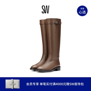 HIGH MAVERICK KNEE 秋冬机车风方跟及膝骑士靴女 BOOT