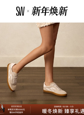 【早秋新品】SW RUNAROUND SNEAKER 平底休闲系带德训鞋运动鞋女