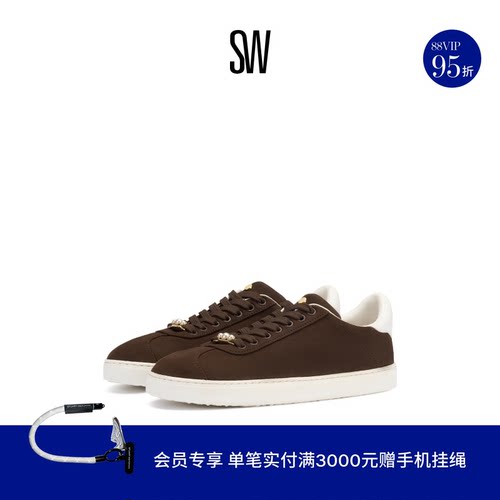 SW浅口系带圆头平底休闲运动鞋