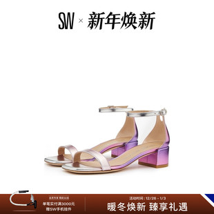 BLOCK SANDAL 夏季 粗跟方头一字带凉鞋 新款 NUDISTCURVE