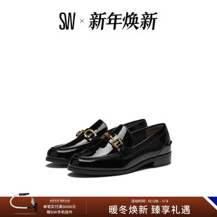 OWEN 小皮鞋 BUCKLE 早春粗低跟圆头学院风乐福鞋 女 LOAFER