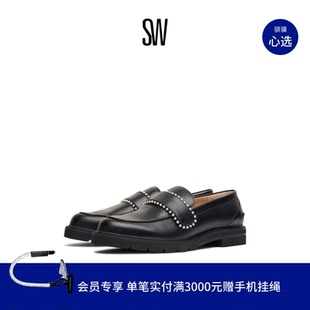 LOAFER 珍珠装 饰厚底乐福鞋 小皮鞋 PEARL 女制服鞋 OLIVIA