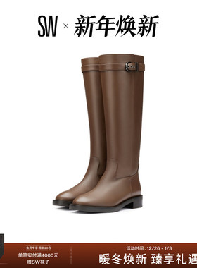 SW MAVERICK KNEE-HIGH BOOT 秋冬机车风方跟及膝骑士靴女