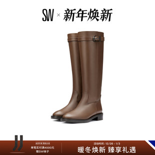 BOOT HIGH KNEE 秋冬机车风方跟及膝骑士靴女 MAVERICK