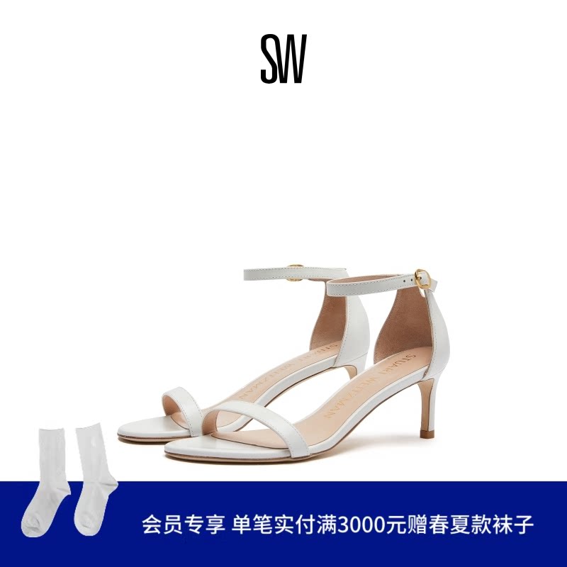 SW NUNAKEDSTRAIGHT 60 夏经典一字带细高跟仙女风凉鞋女