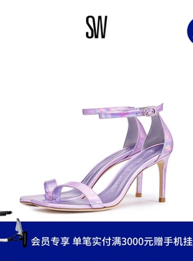 SW NUNAKEDCURVE 85 SANDAL 春夏新款细高跟方头一字带凉鞋女