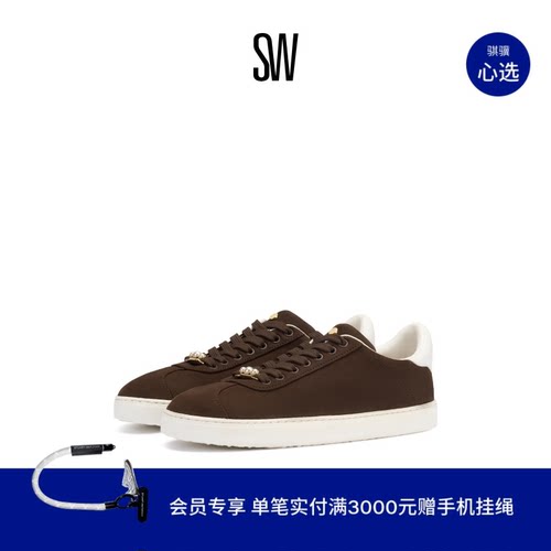 SW浅口系带圆头平底休闲运动鞋