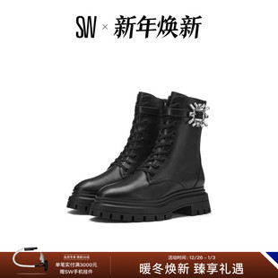 BOOTIE BEDFORD NOVA 秋冬水晶厚底马丁靴粗跟短靴 CRYSTAL