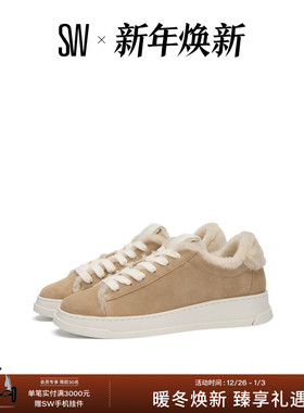 【早春新品】SW ELLIS SHEARLING SNEAKER厚底圆头毛毛鞋运动鞋女