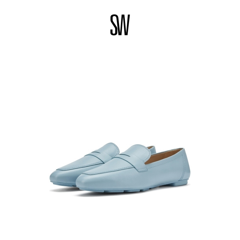 SW平底休闲风小皮鞋女乐福鞋