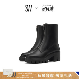 BOOTIE Stuart 厚底拉鏈短靴女靴 ZIP SOHO Weitzman
