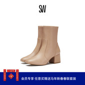 Weitzman SOCK Stuart SLEEK BOOTIE 秋冬粗跟短靴瘦瘦靴